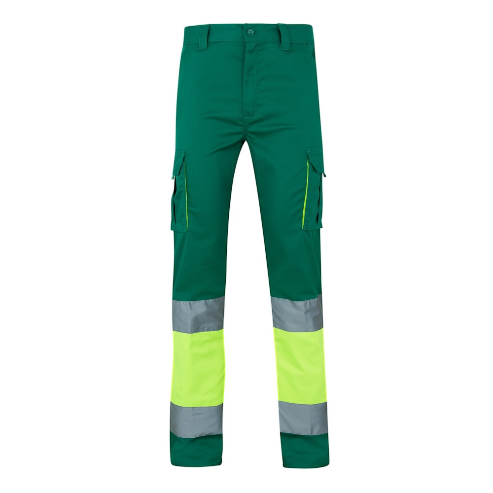 VL ZEUS LARGE. Calças stretch bicolor multibolsos (240g/m²), em algodão (46%), EME (38%) e poliéster (16%)