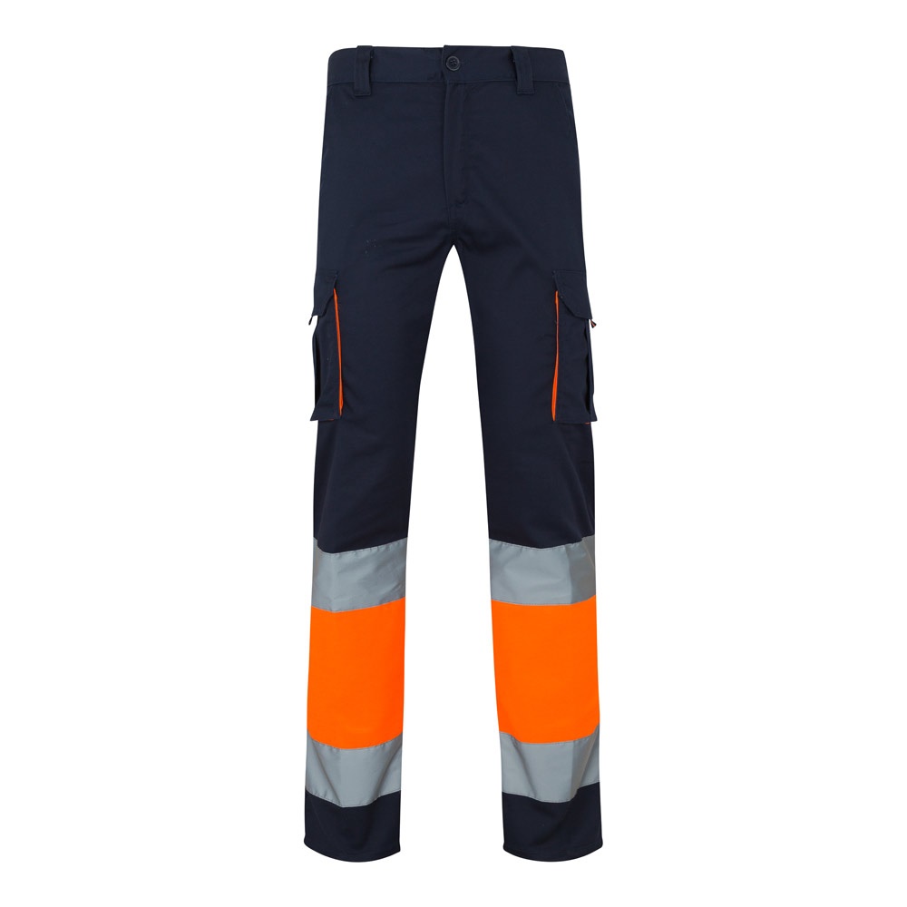 VL ZEUS LARGE. Calças stretch bicolor multibolsos (240g/m²), em algodão (46%), EME (38%) e poliéster (16%)
