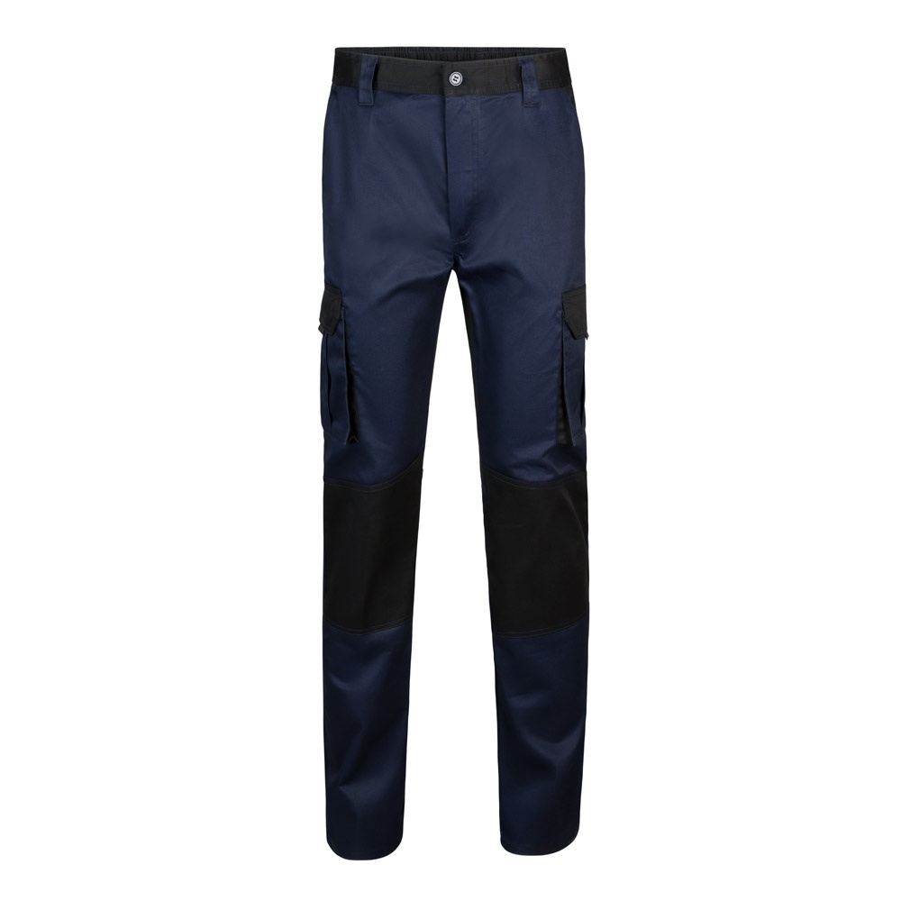 VL NJORD. Calças bicolor em sarja multibolsos (240 g/m²), em algodão (35%) e poliéster (65%)