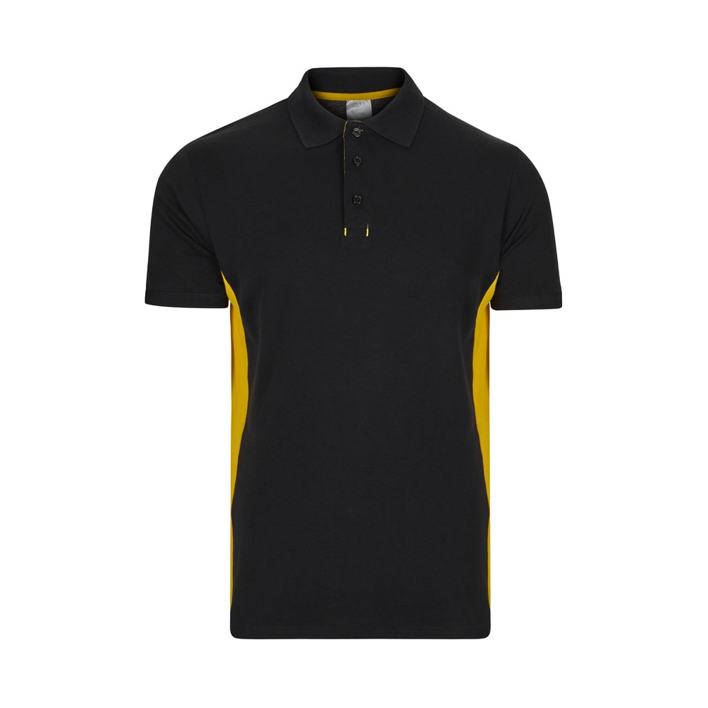 VL SUPAY. Polo piqué bicolor (180g/m²) manga curta, em algodão (60%) e poliéster (40%)