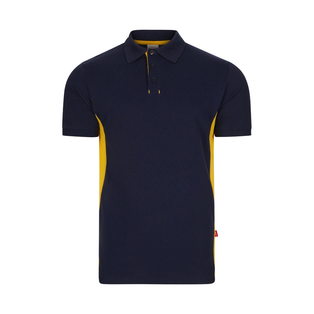 VL SUPAY. Polo piqué bicolor (180g/m²) manga curta, em algodão (60%) e poliéster (40%)