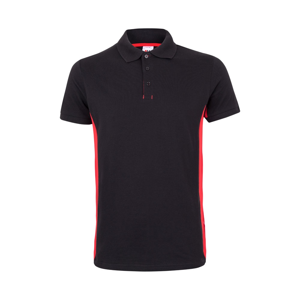 VL SUPAY. Polo piqué bicolor (180g/m²) manga curta, em algodão (60%) e poliéster (40%)