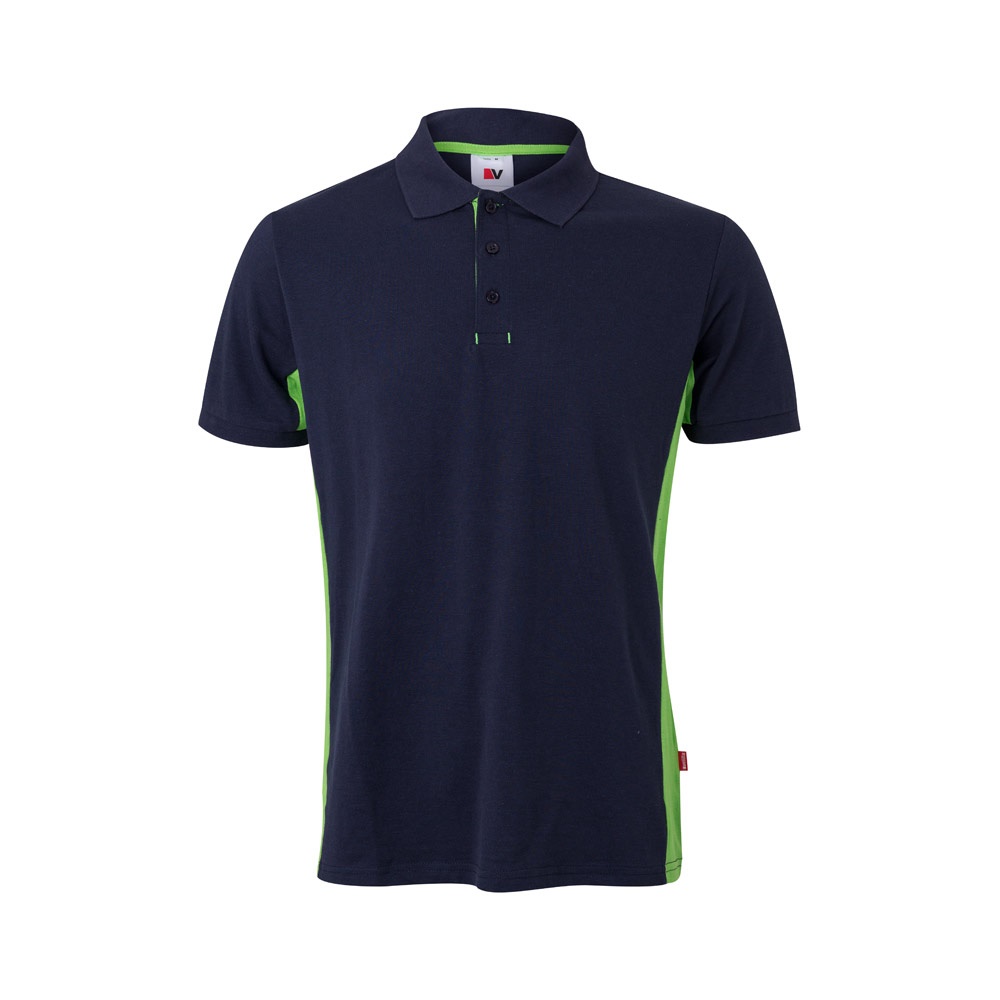 VL SUPAY. Polo piqué bicolor (180g/m²) manga curta, em algodão (60%) e poliéster (40%)