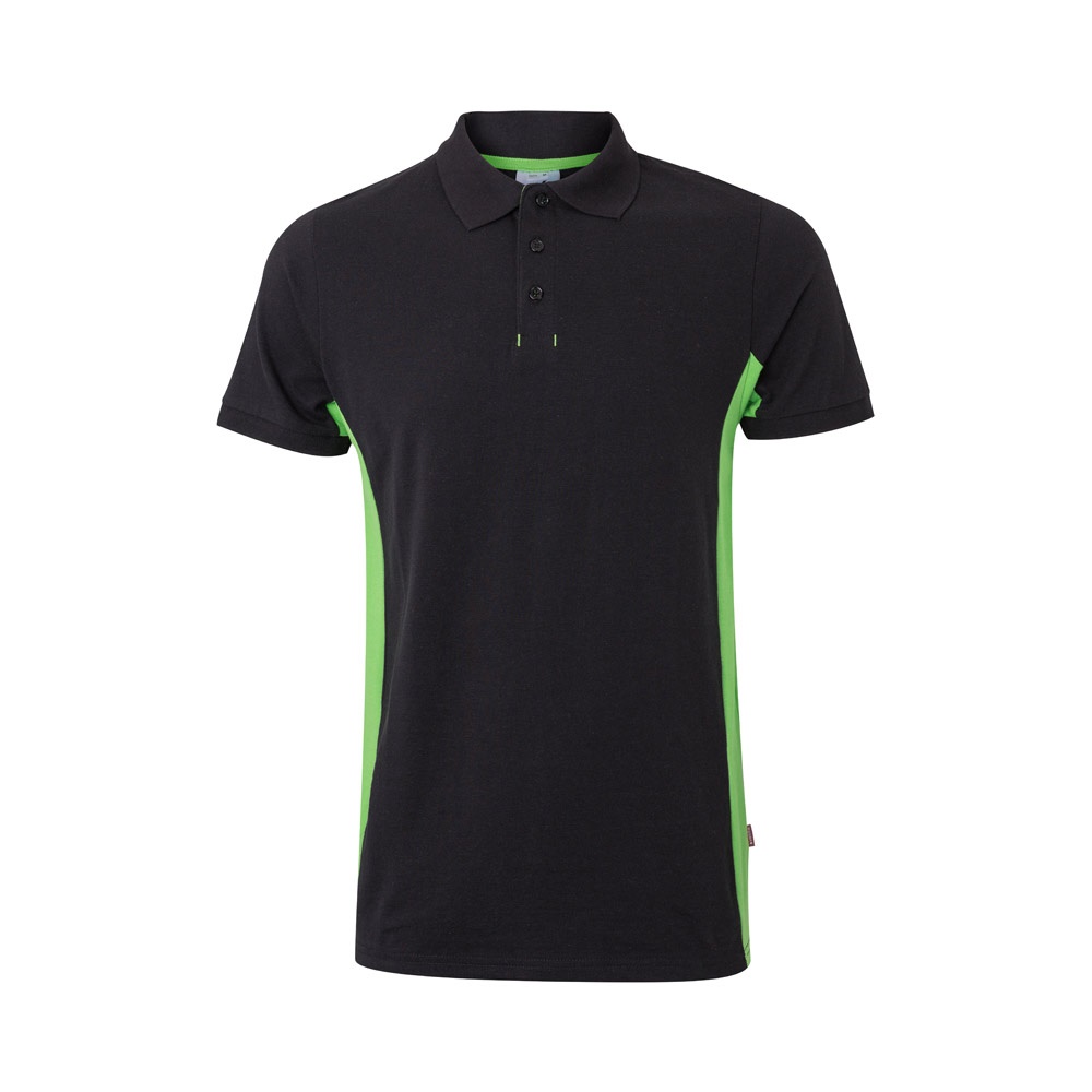 VL SUPAY. Polo piqué bicolor (180g/m²) manga curta, em algodão (60%) e poliéster (40%)