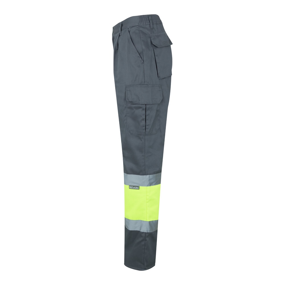 VL ATHENA. Pantalon bicolore en sergé (210g/m²), doublé, multi-poches, en coton (20%) et polyester (80%)