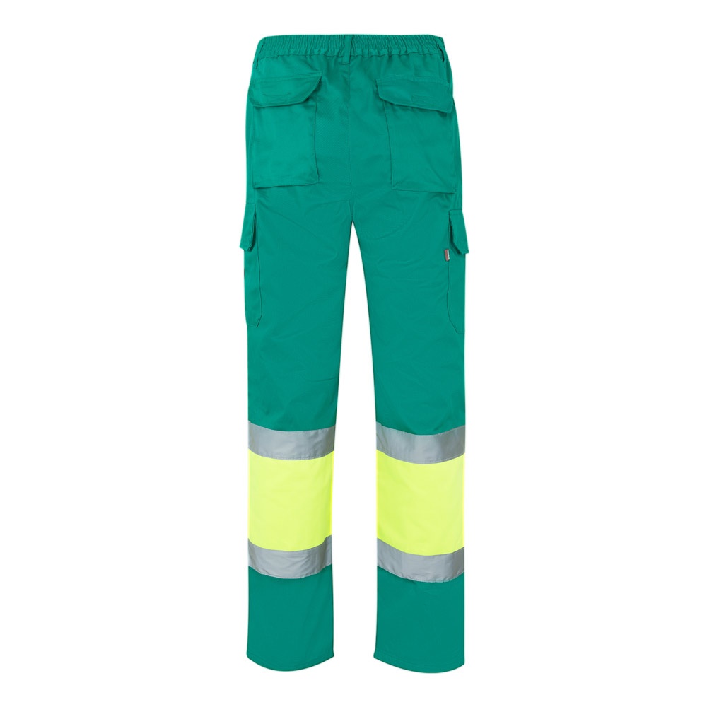 VL ATHENA. Pantalon bicolore en sergé (210g/m²), doublé, multi-poches, en coton (20%) et polyester (80%)