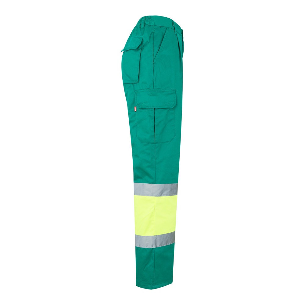 VL ATHENA. Pantalon bicolore en sergé (210g/m²), doublé, multi-poches, en coton (20%) et polyester (80%)