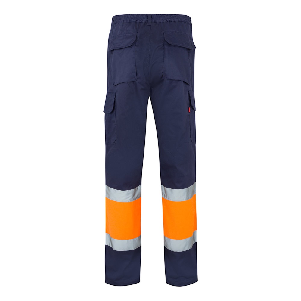 VL ATHENA. Pantalon bicolore en sergé (210g/m²), doublé, multi-poches, en coton (20%) et polyester (80%)