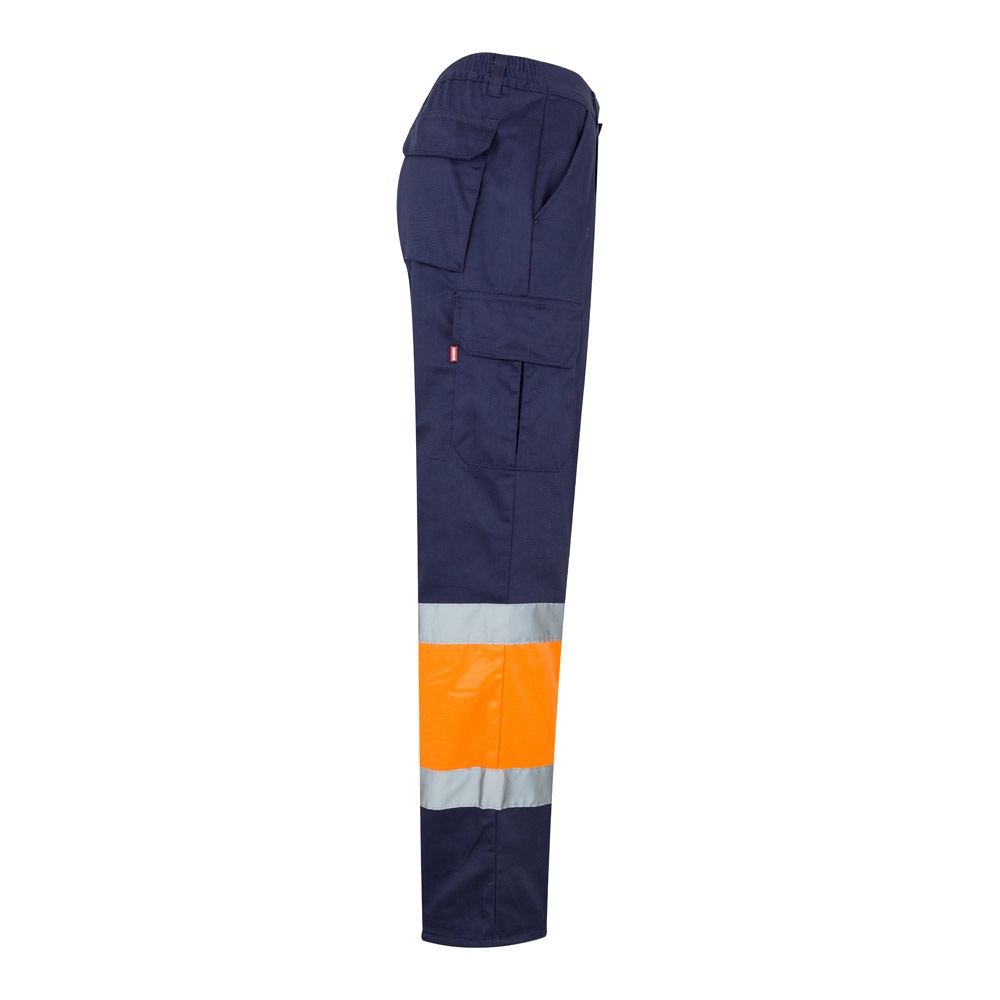 VL ATHENA. Pantalon bicolore en sergé (210g/m²), doublé, multi-poches, en coton (20%) et polyester (80%)