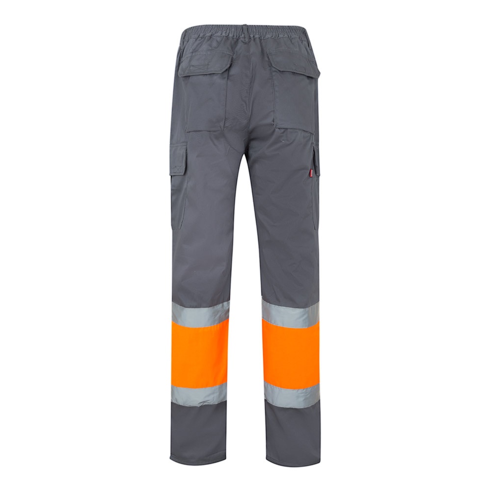 VL ATHENA. Pantalon bicolore en sergé (210g/m²), doublé, multi-poches, en coton (20%) et polyester (80%)