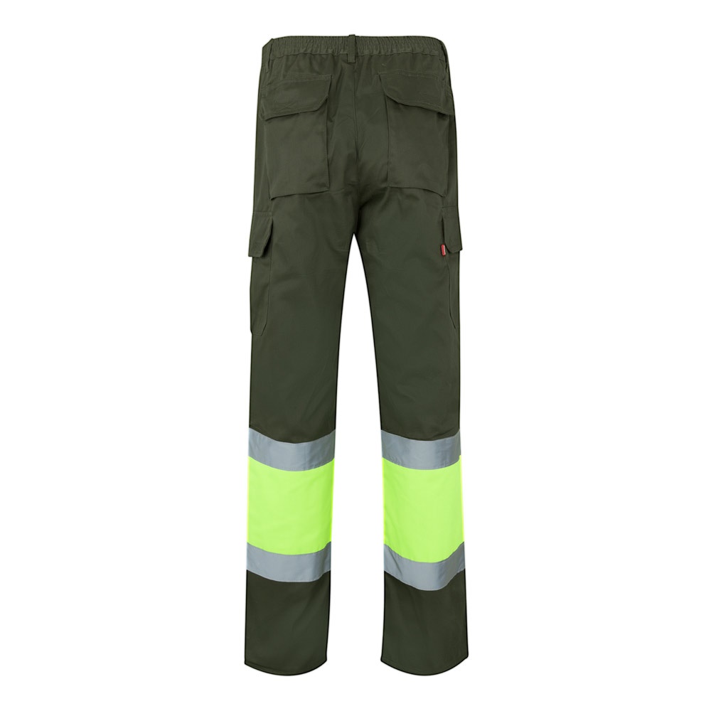 VL ATHENA. Pantalon bicolore en sergé (210g/m²), doublé, multi-poches, en coton (20%) et polyester (80%)
