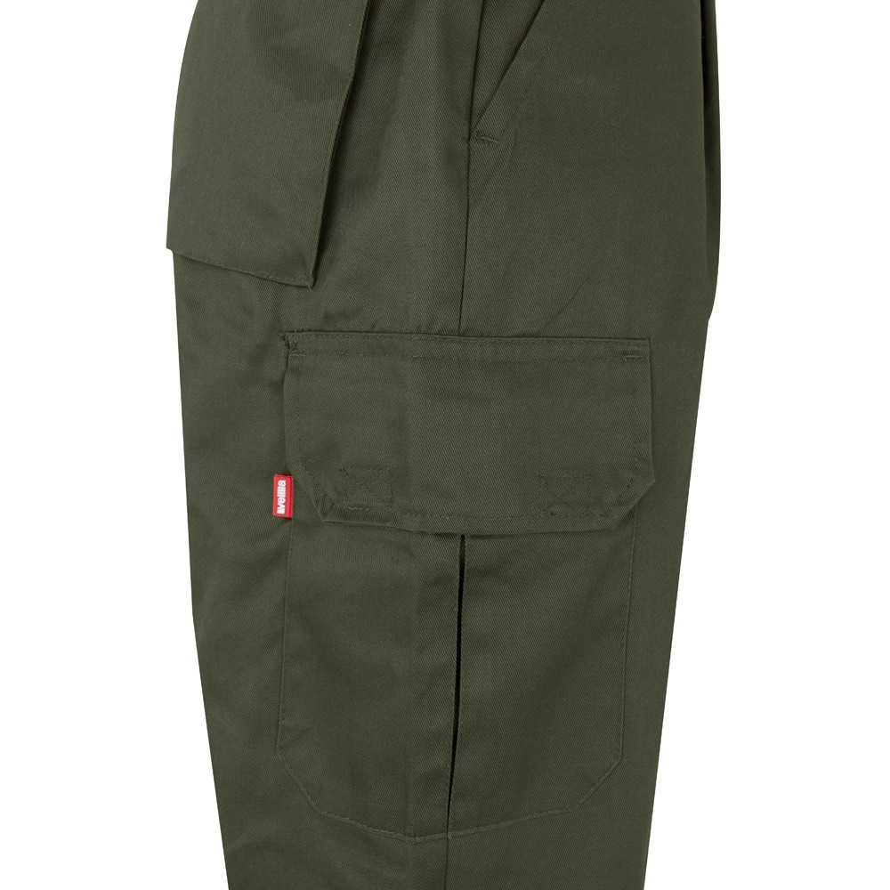 VL ATHENA. Pantalon bicolore en sergé (210g/m²), doublé, multi-poches, en coton (20%) et polyester (80%)