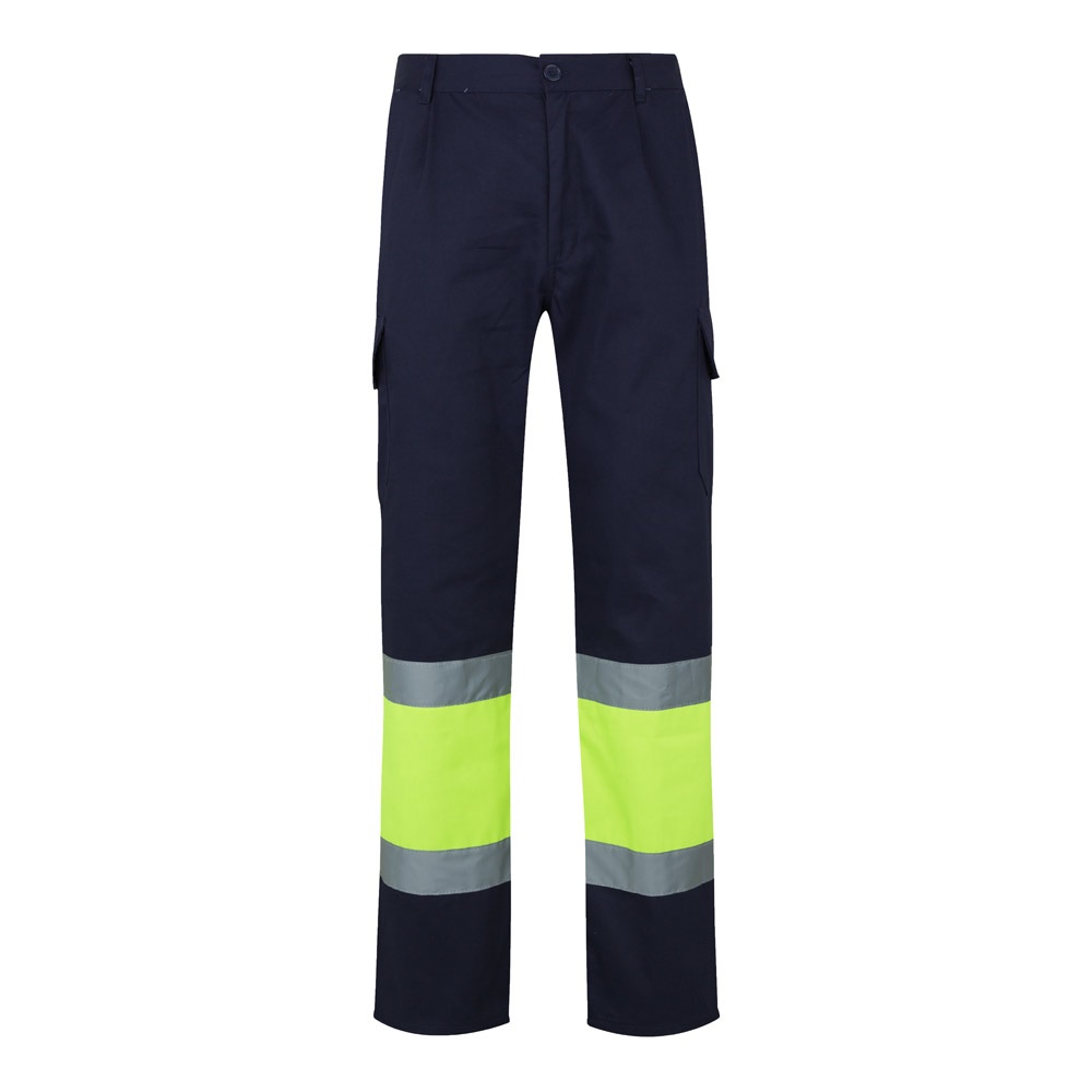 VL POSEIDON. Calças bicolor em sarja multibolsos (210g/m²), em algodão (20%) e poliéster (80%)