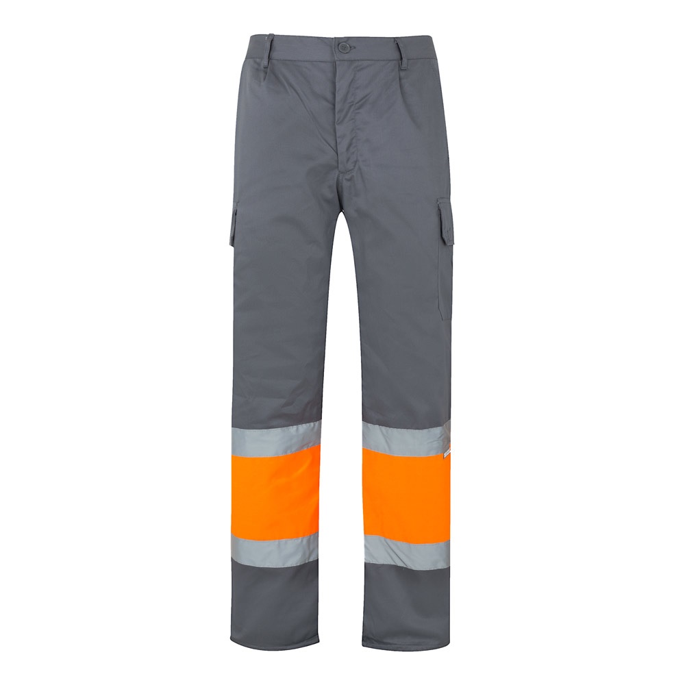 VL POSEIDON. Calças bicolor em sarja multibolsos (210g/m²), em algodão (20%) e poliéster (80%)