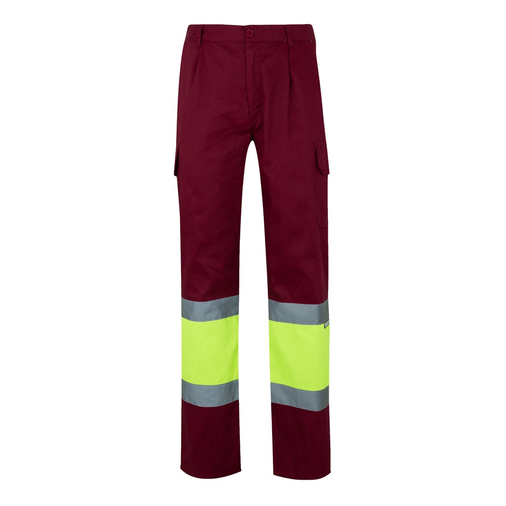 VL POSEIDON. Calças bicolor em sarja multibolsos (210g/m²), em algodão (20%) e poliéster (80%)