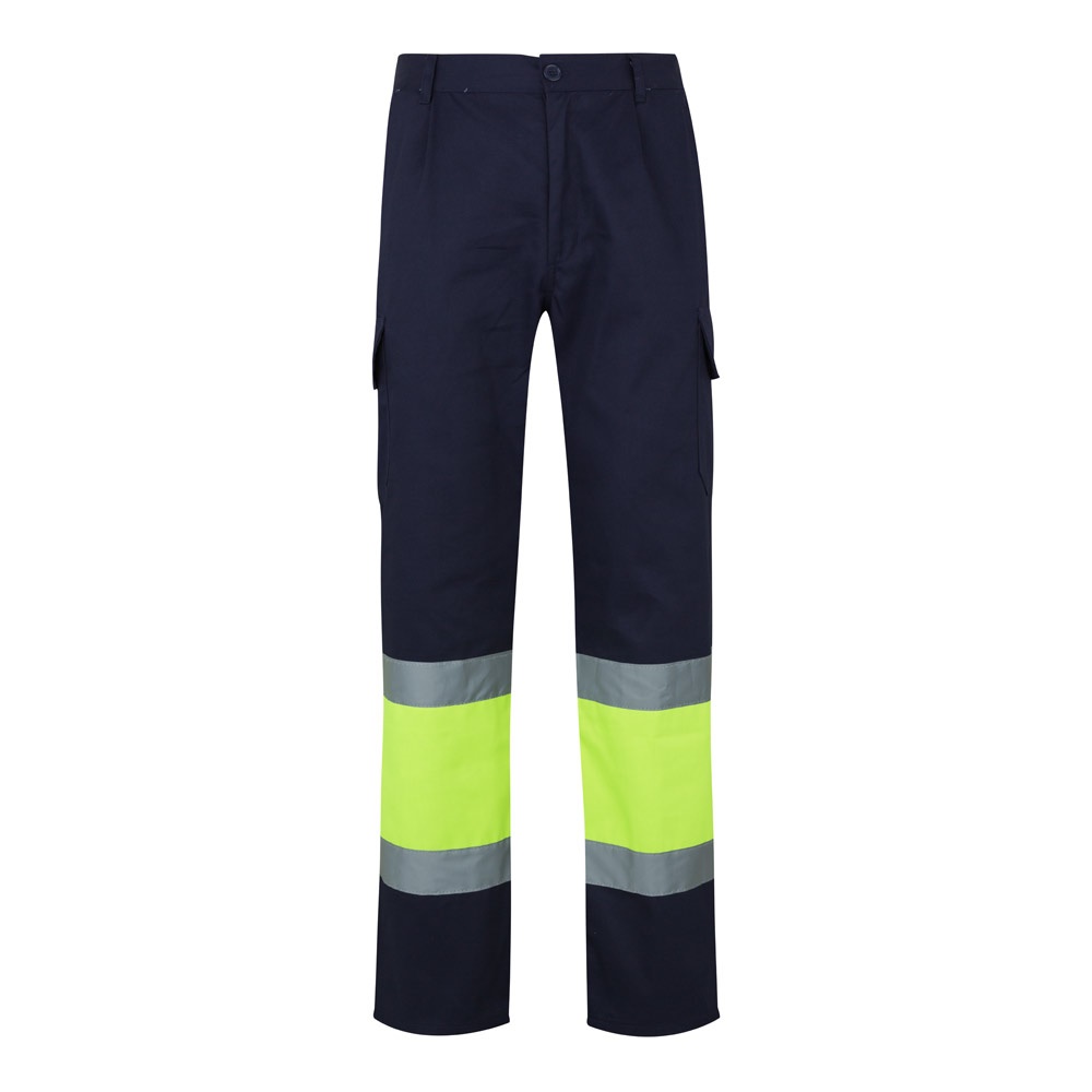 VL POSEIDON LARGE. Calças bicolor em sarja multibolsos (210g/m²), em algodão (20%) e poliéster (80%)