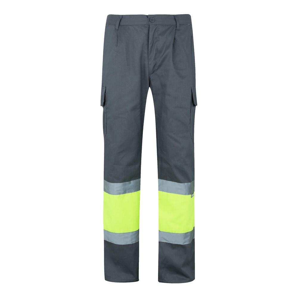 VL POSEIDON LARGE. Calças bicolor em sarja multibolsos (210g/m²), em algodão (20%) e poliéster (80%)
