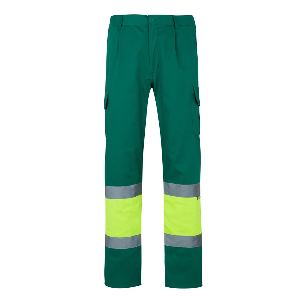 VL POSEIDON LARGE. Calças bicolor em sarja multibolsos (210g/m²), em algodão (20%) e poliéster (80%)