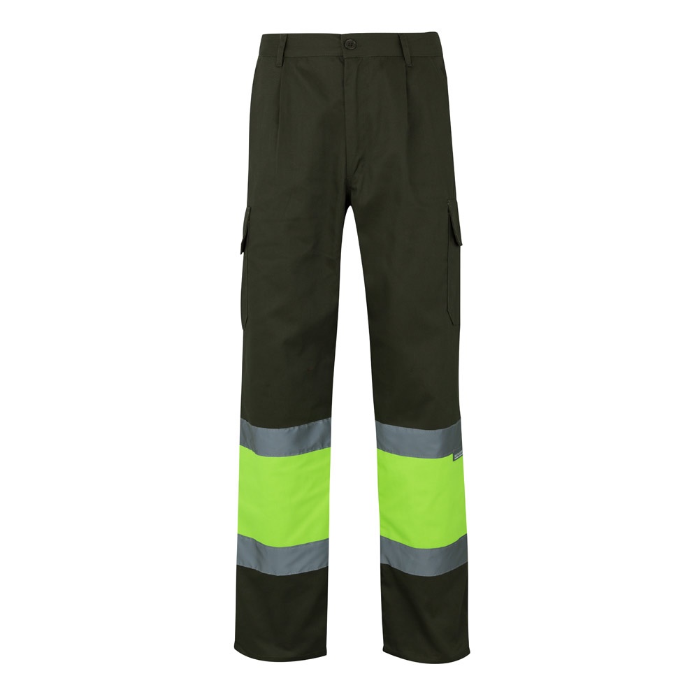 VL POSEIDON LARGE. Calças bicolor em sarja multibolsos (210g/m²), em algodão (20%) e poliéster (80%)