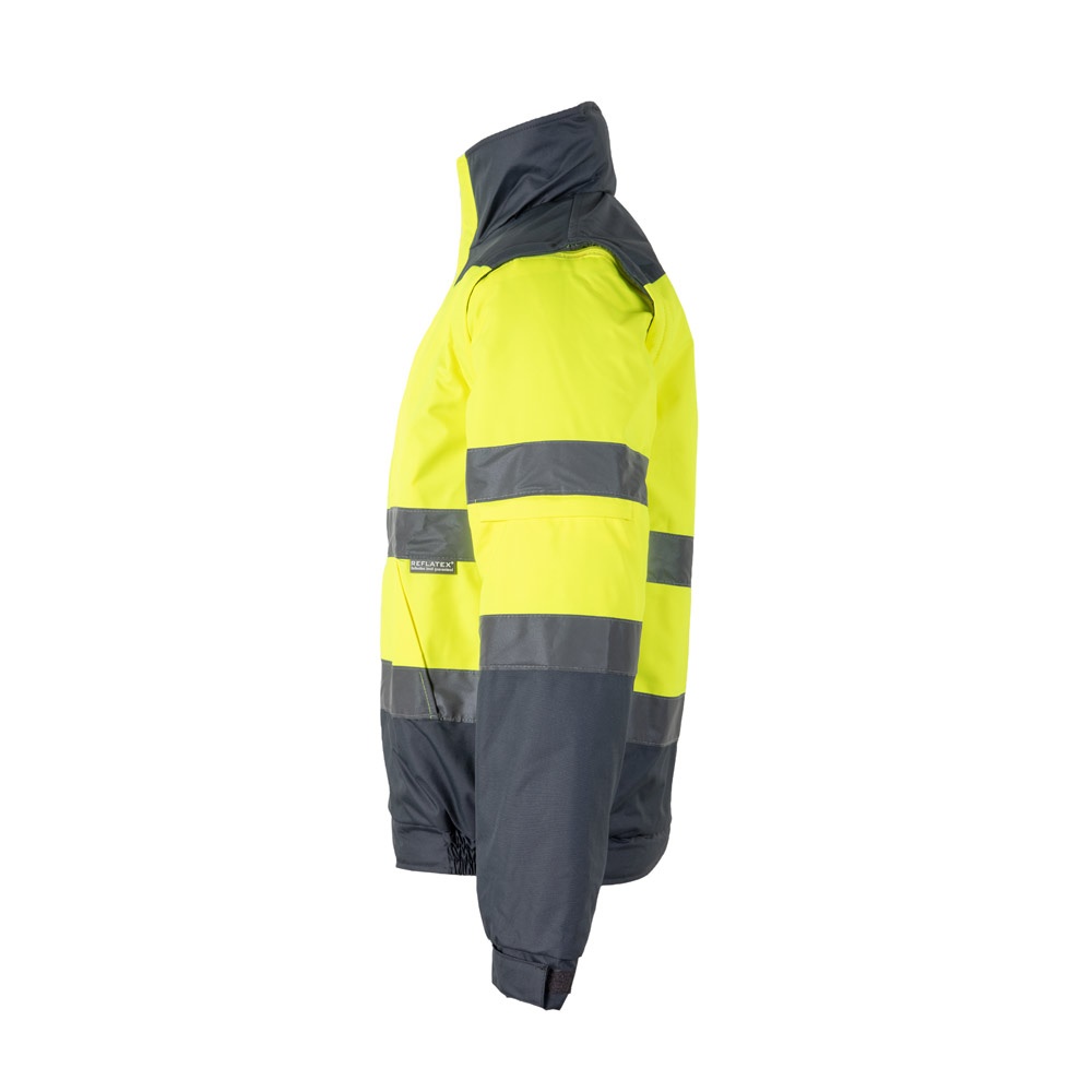VL JUPITER. Veste rembourrée bicolore (180g/m²) en polyester (100%), avec fintion PU