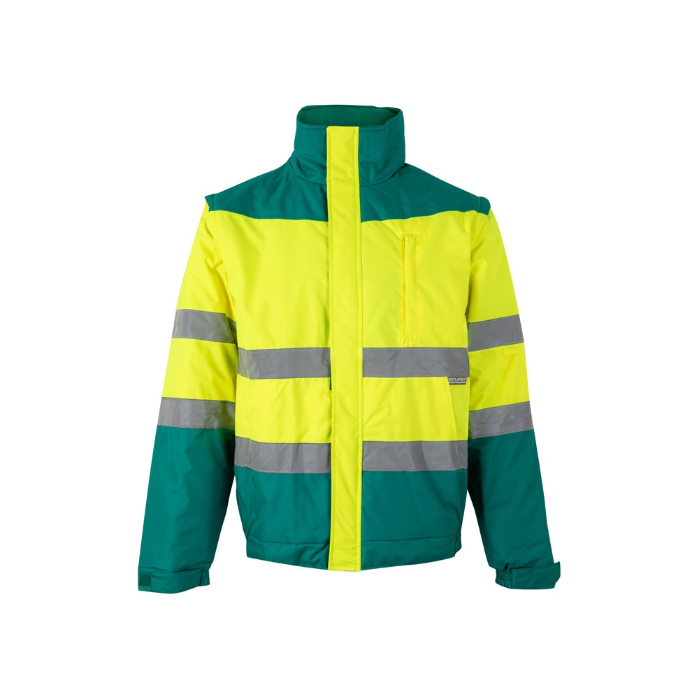 VL JUPITER. Casaco acolchoado bicolor (180g/m²) em poliéster (100%), com recobrimento de PU