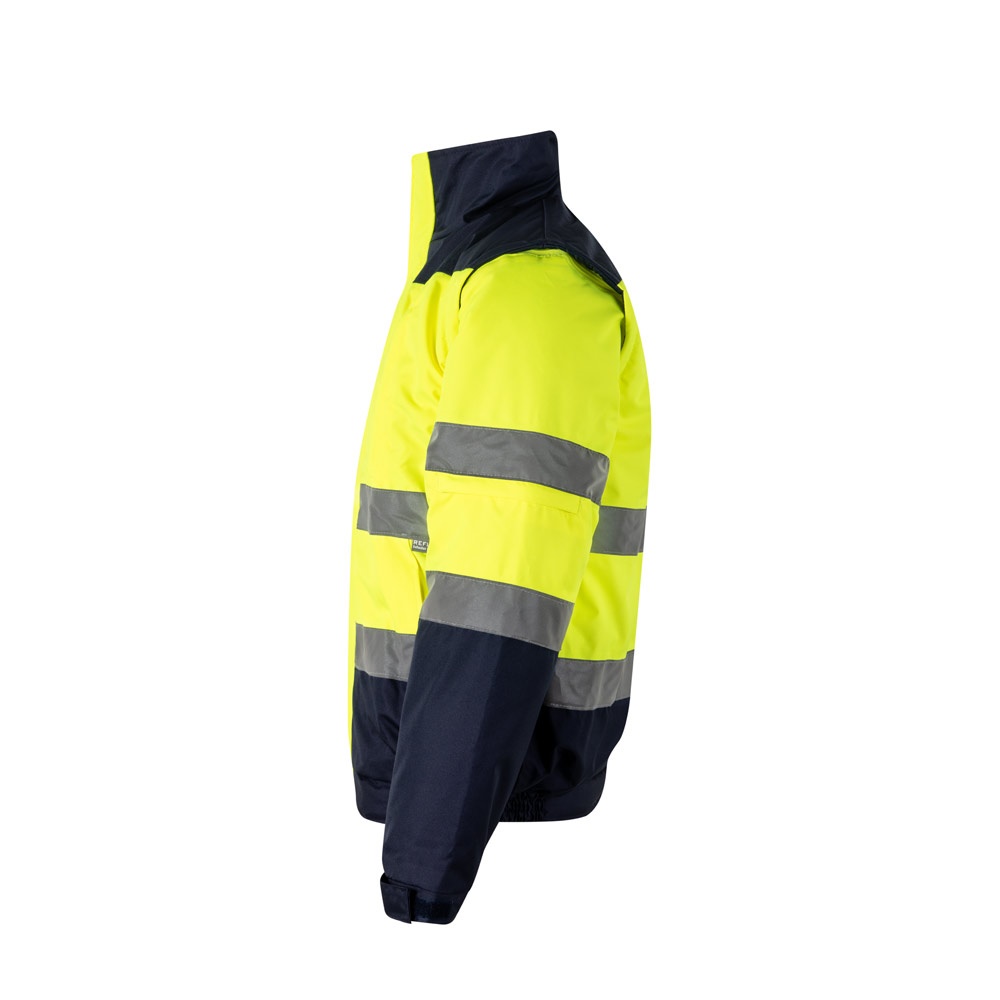 VL JUPITER LARGE. Veste rembourrée bicolore (180g/m²) en polyester (100%), avec finition PU