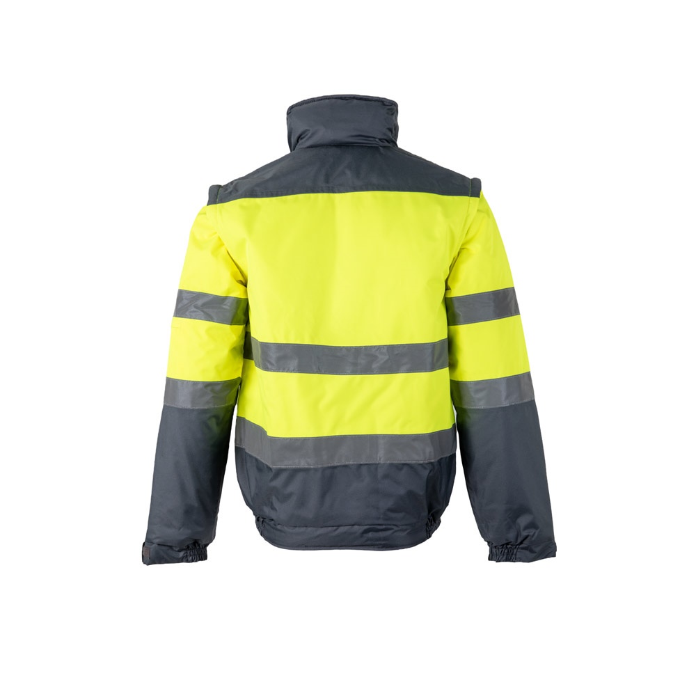 VL JUPITER LARGE. Veste rembourrée bicolore (180g/m²) en polyester (100%), avec finition PU