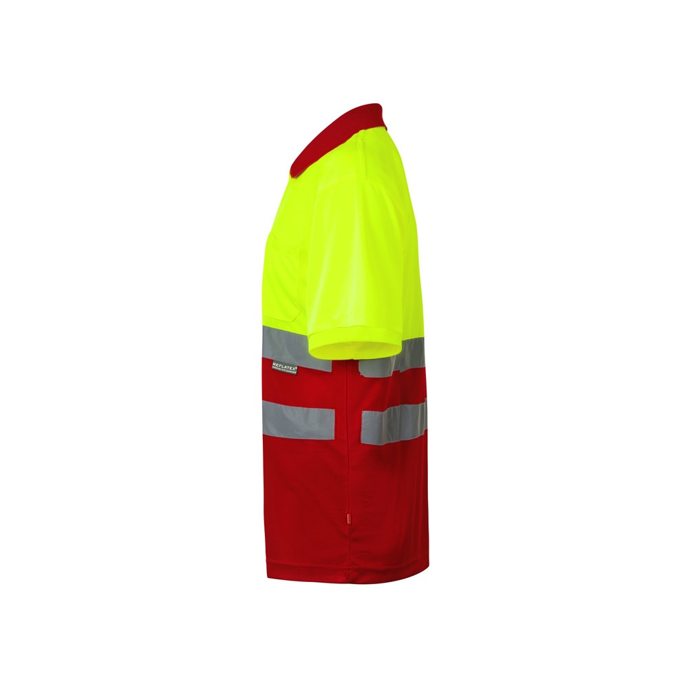 VL CUPID. Polo piqué bicolore (160g/m²) à manches courtes, en polyester (100%)