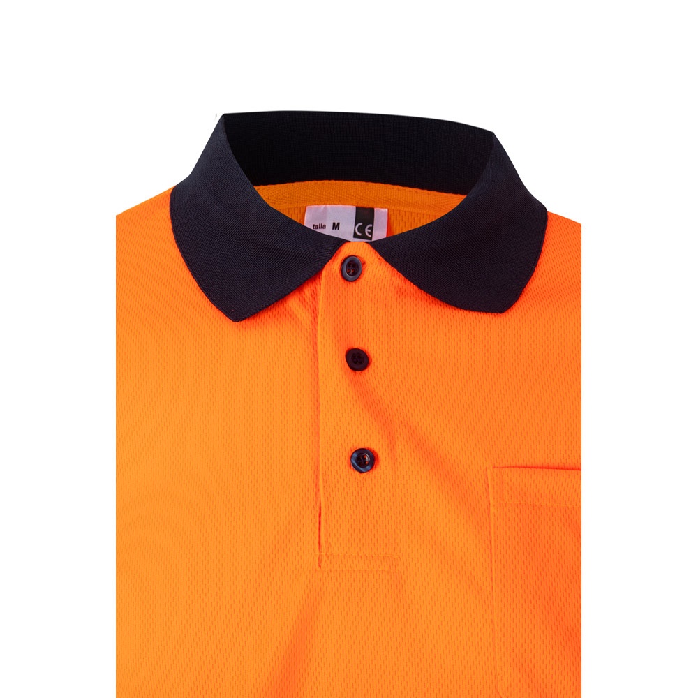 VL CUPID. Polo piqué bicolore (160g/m²) à manches courtes, en polyester (100%)