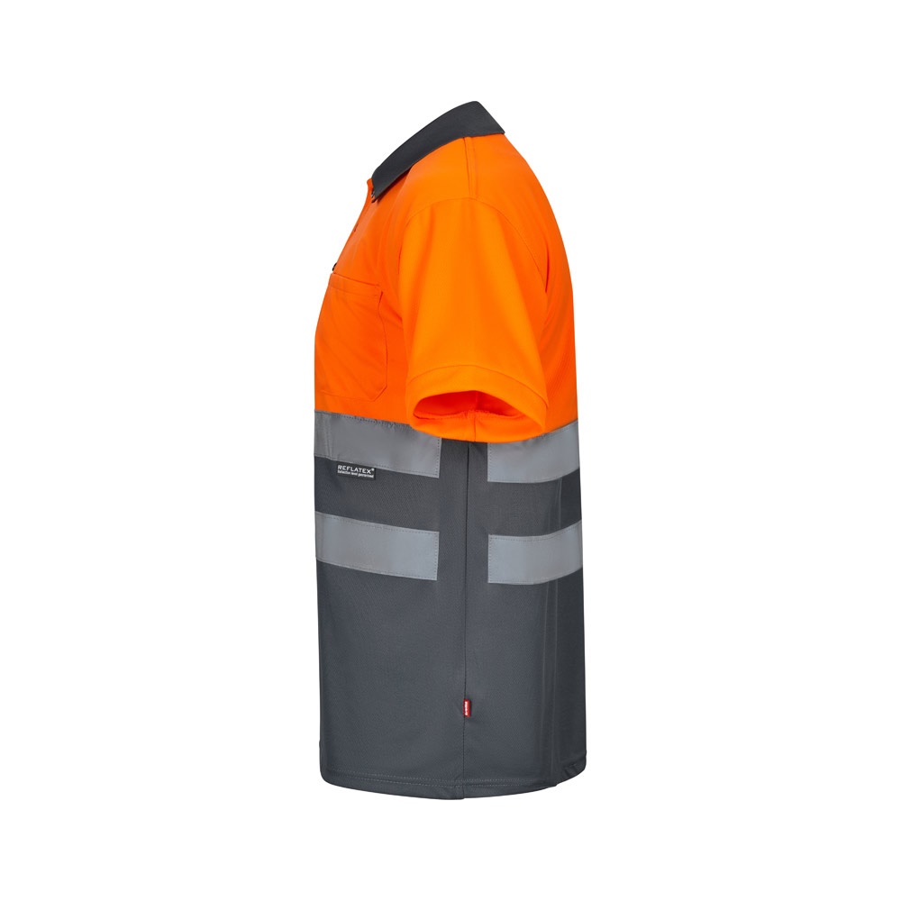 VL CUPID. Polo piqué bicolore (160g/m²) à manches courtes, en polyester (100%)