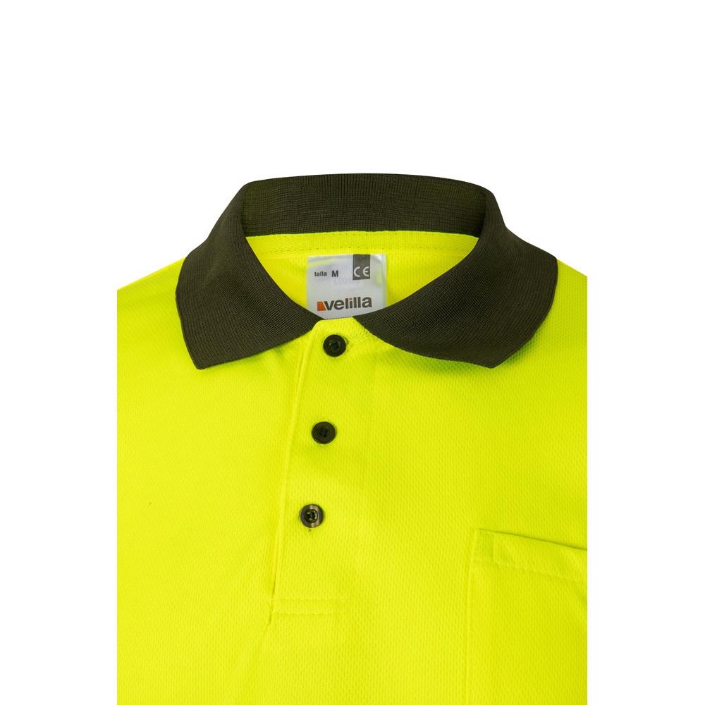 VL CUPID. Polo piqué bicolore (160g/m²) à manches courtes, en polyester (100%)