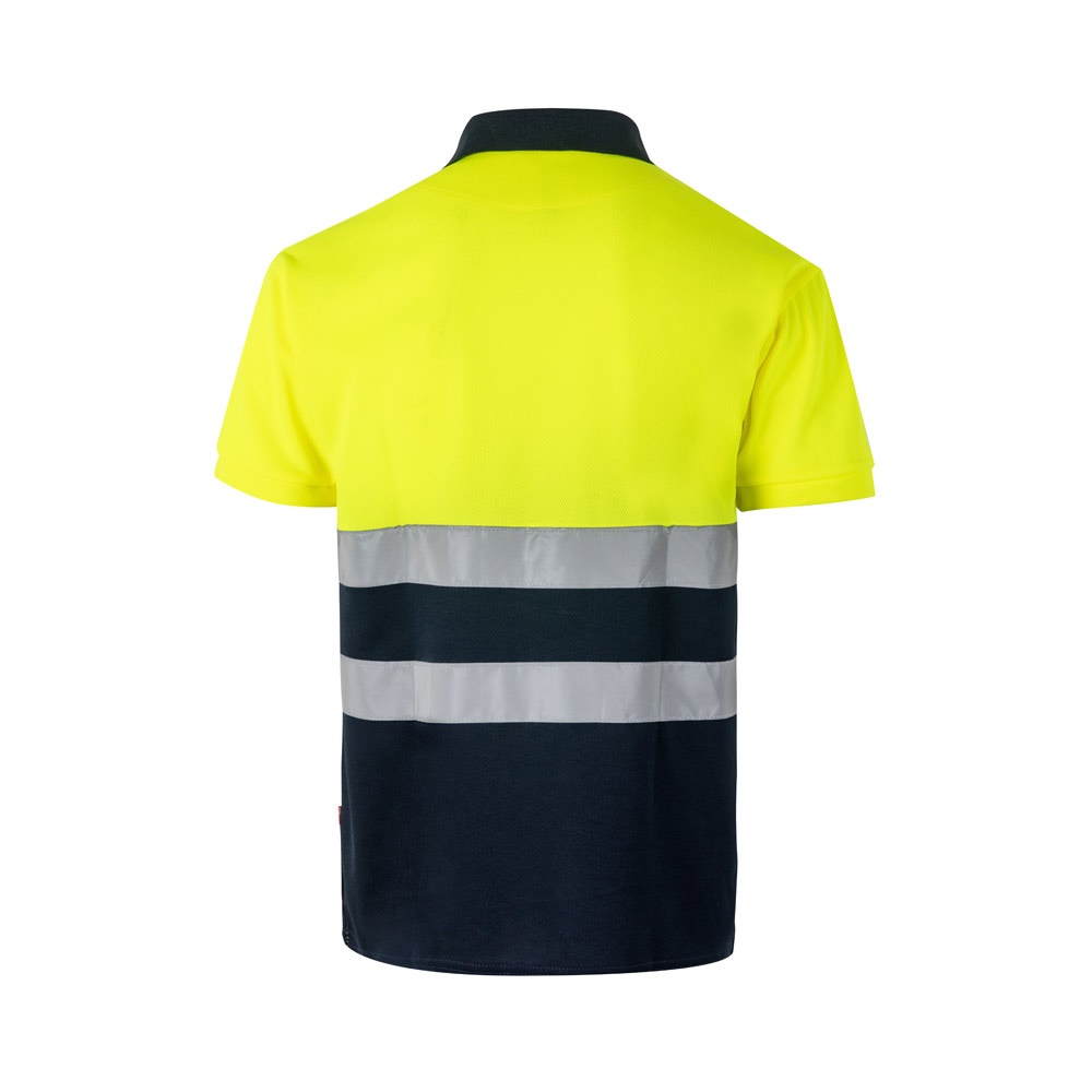 VL CUPID LARGE. Polo bicolore (160g/m²) à manches courtes, en polyester (100%)