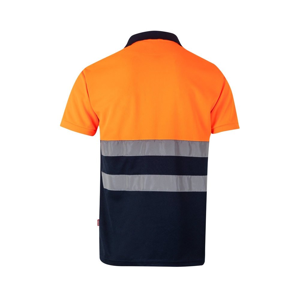 VL CUPID LARGE. Polo bicolore (160g/m²) à manches courtes, en polyester (100%)