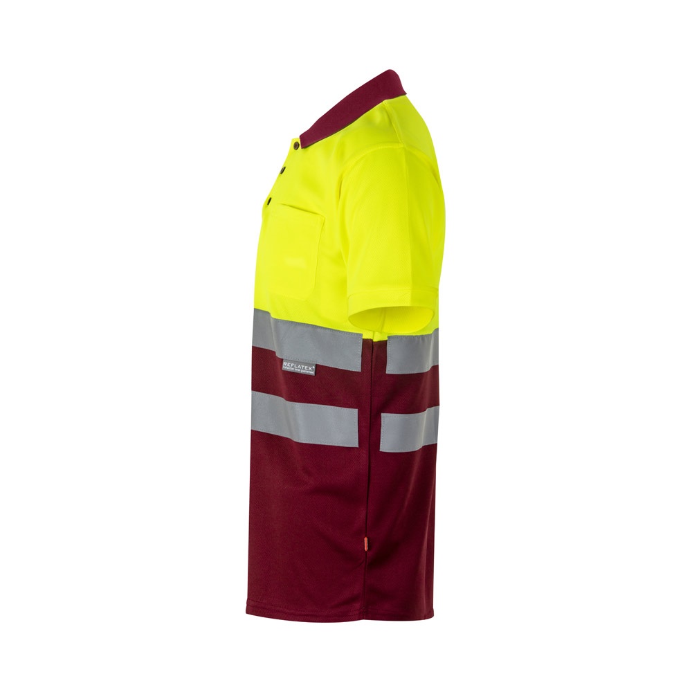 VL CUPID LARGE. Polo bicolore (160g/m²) à manches courtes, en polyester (100%)