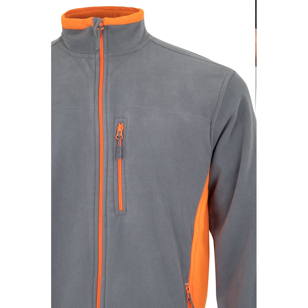 VL GERAS. Veste polaire bicolore (220g/m²) en polyester (100%)