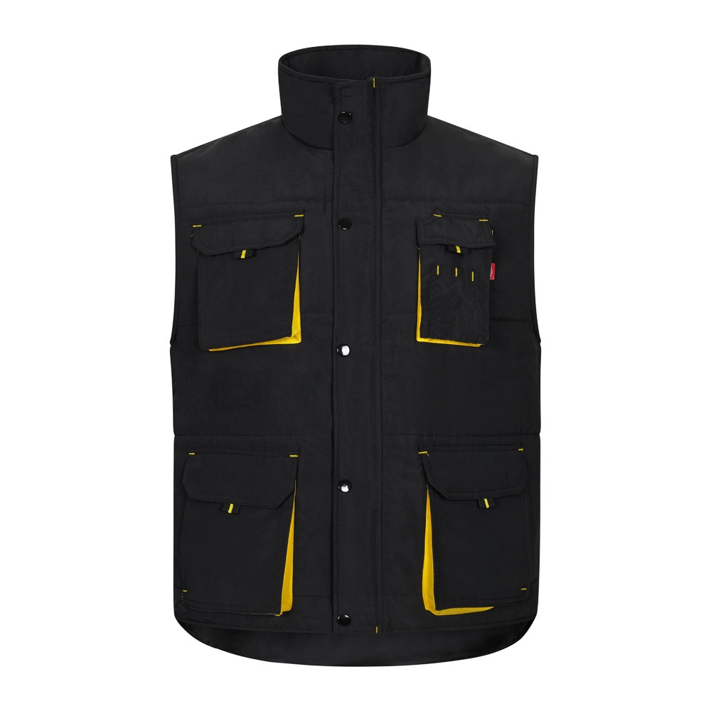 VL NERGAL. Colete acolchoado, bicolor multibolsos (120g/m²), em poliéster (100%)