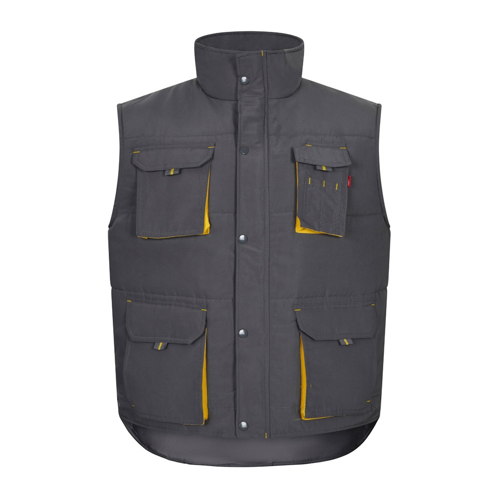 VL NERGAL. Colete acolchoado, bicolor multibolsos (120g/m²), em poliéster (100%)