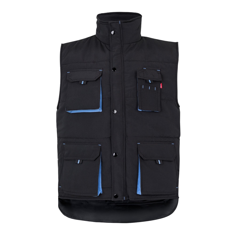 VL NERGAL. Colete acolchoado, bicolor multibolsos (120g/m²), em poliéster (100%)