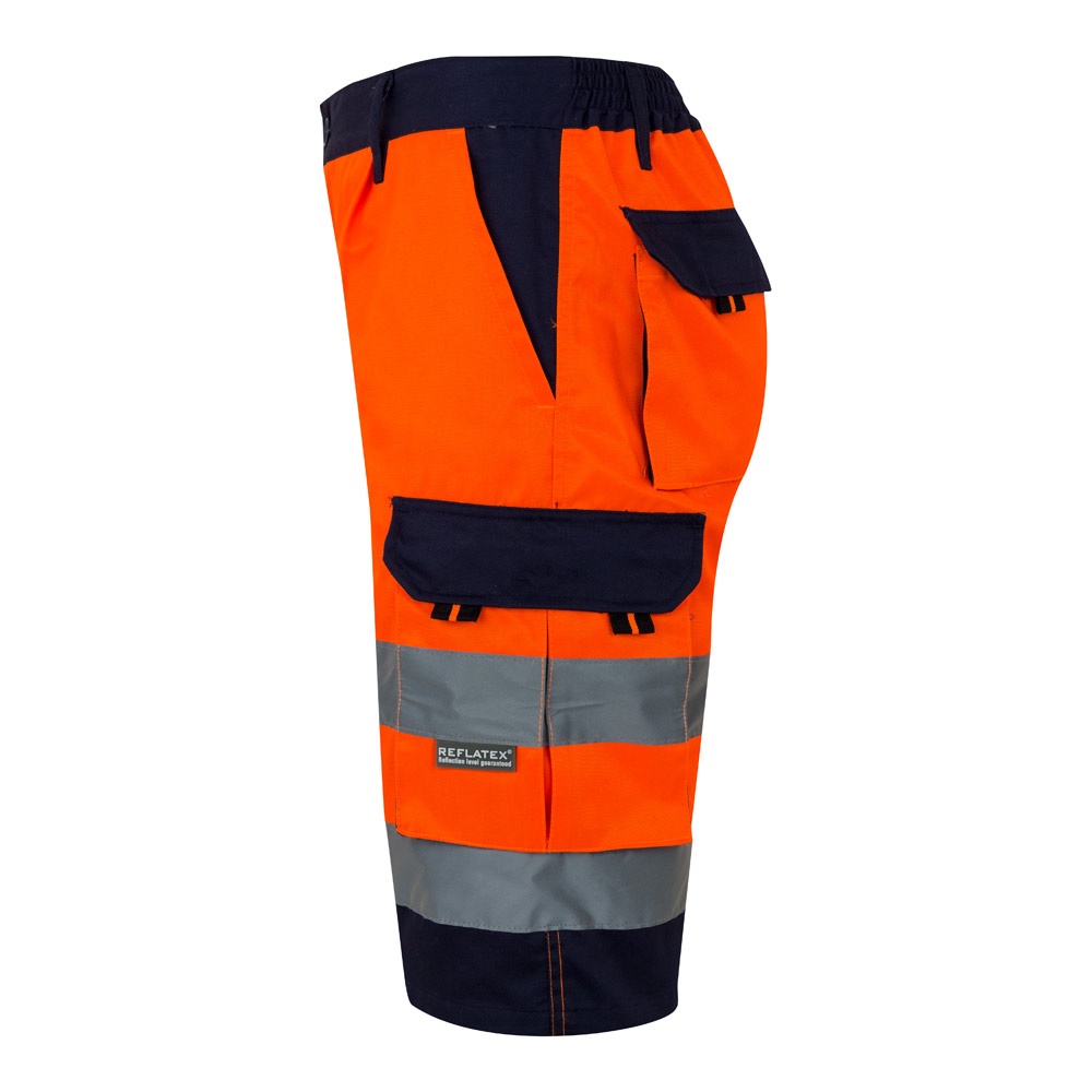 VL HADES. Bermuda bicolore multi-poches (210g/m²), en coton (20%) et polyester (80%)
