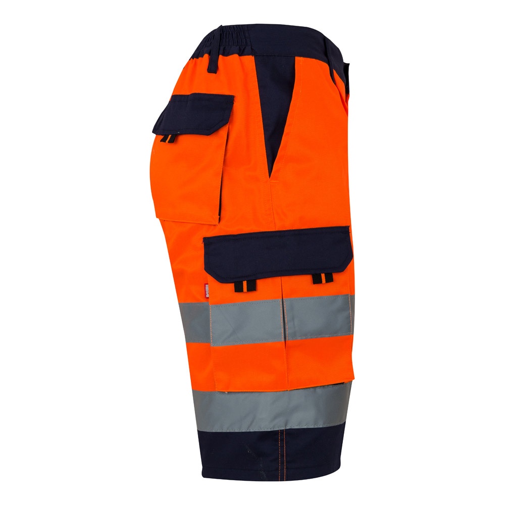 VL HADES. Bermuda bicolore multi-poches (210g/m²), en coton (20%) et polyester (80%)