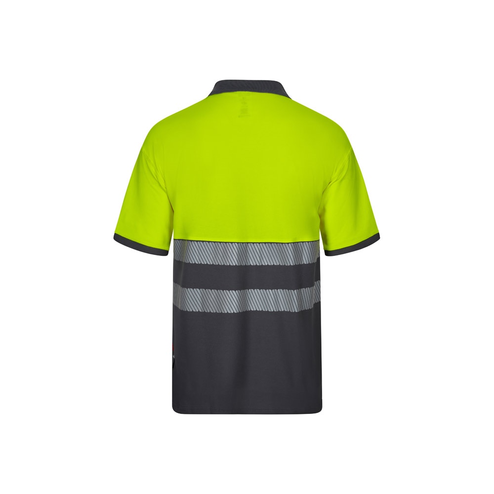 VL ACHELOUS. Polo piqué bicolore (150g/m²) à manches courtes, en coton (55%) et polyester (45%)