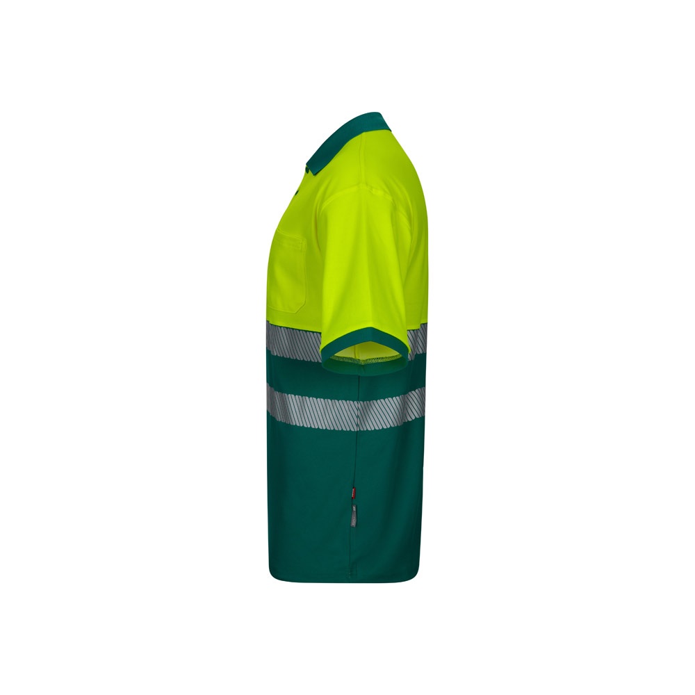 VL ACHELOUS. Polo piqué bicolore (150g/m²) à manches courtes, en coton (55%) et polyester (45%)
