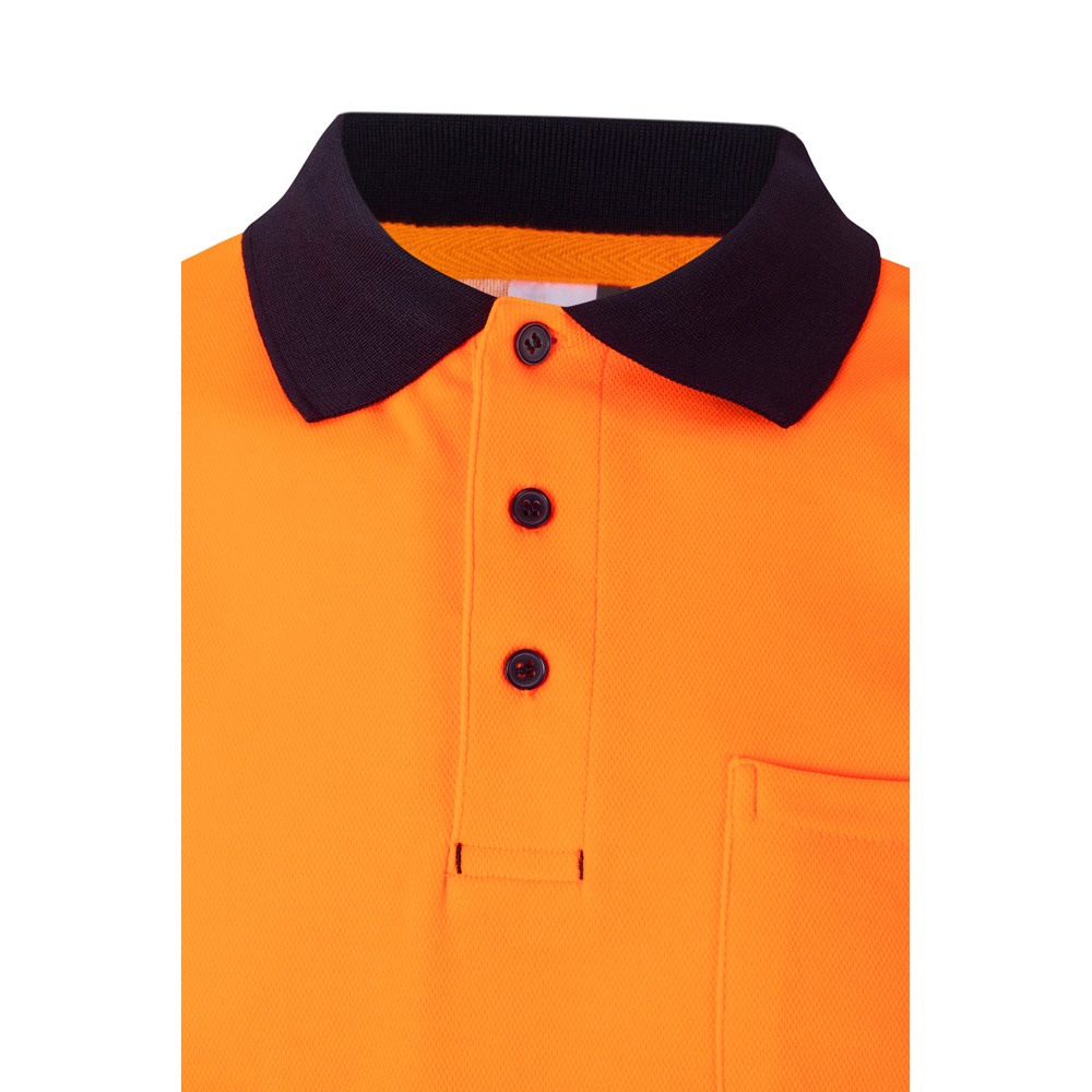 VL ACHELOUS. Polo piqué bicolore (150g/m²) à manches courtes, en coton (55%) et polyester (45%)