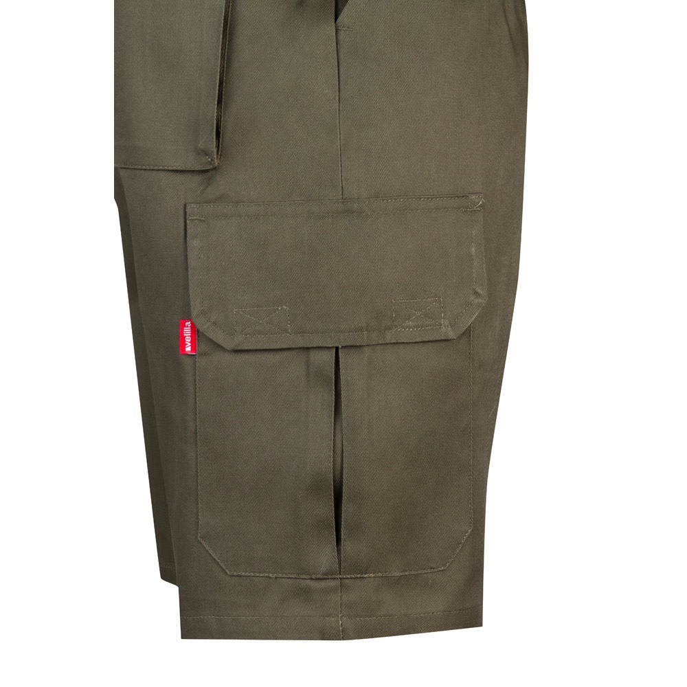 VL CHIONE. Bermuda sergé, multipoches (200g/m²), en coton (35%) et polyester (65%)