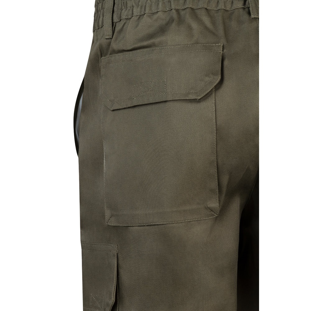 VL CHIONE. Bermuda sergé, multipoches (200g/m²), en coton (35%) et polyester (65%)