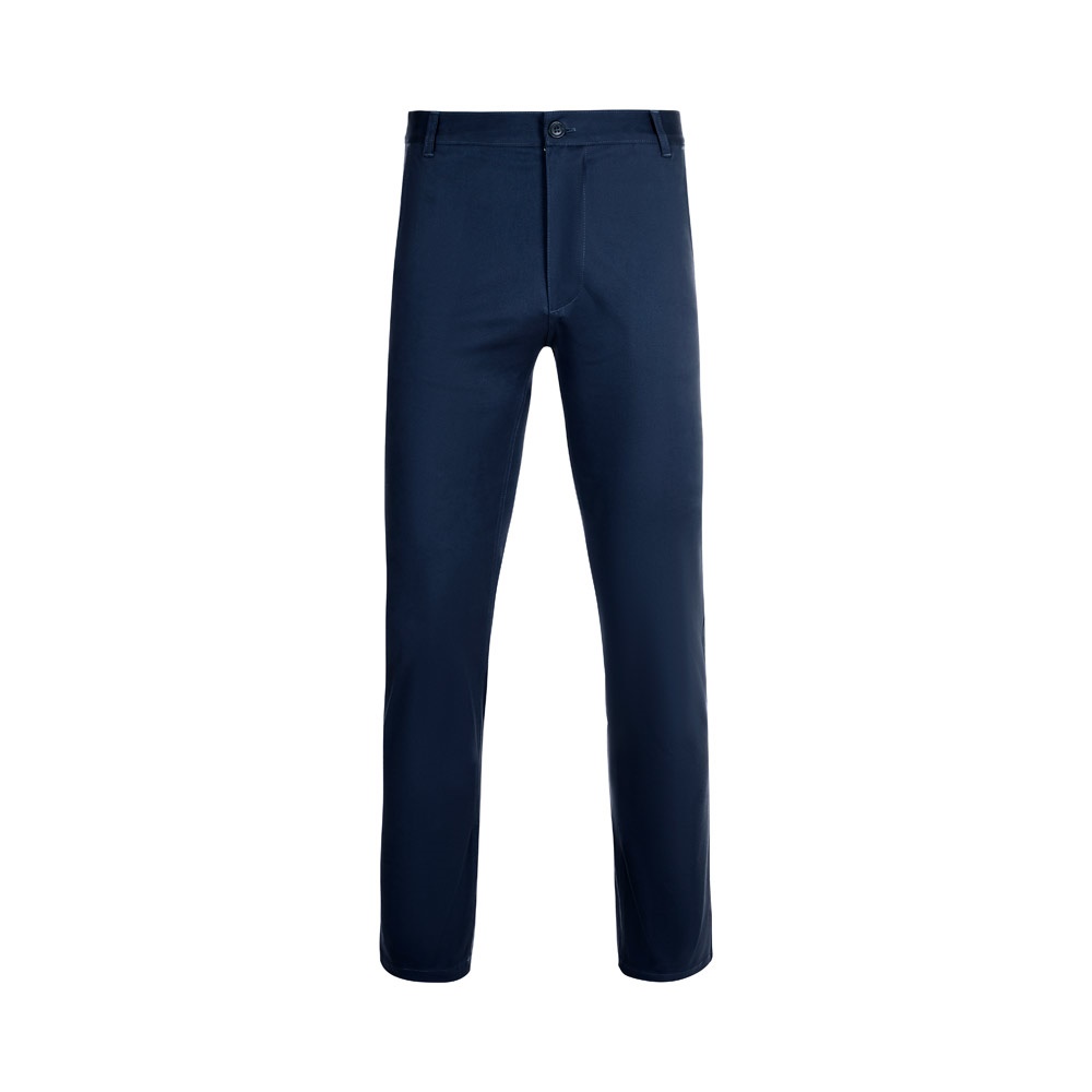 VL VISHNU. Calças chino stretch unissexo (260g/m²), em algodão (98%) e elastano (2%)