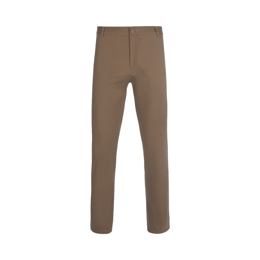VL VISHNU. Calças chino stretch unissexo (260g/m²), em algodão (98%) e elastano (2%)