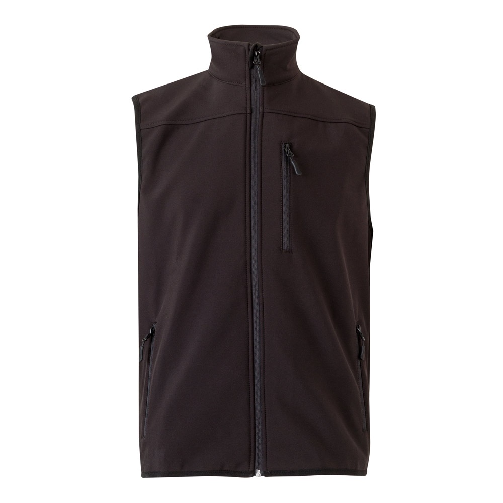 VL VARUNA. Colete soft shell (280g/m²), com forro polar, em poliéster (94%) e elastano (6%)