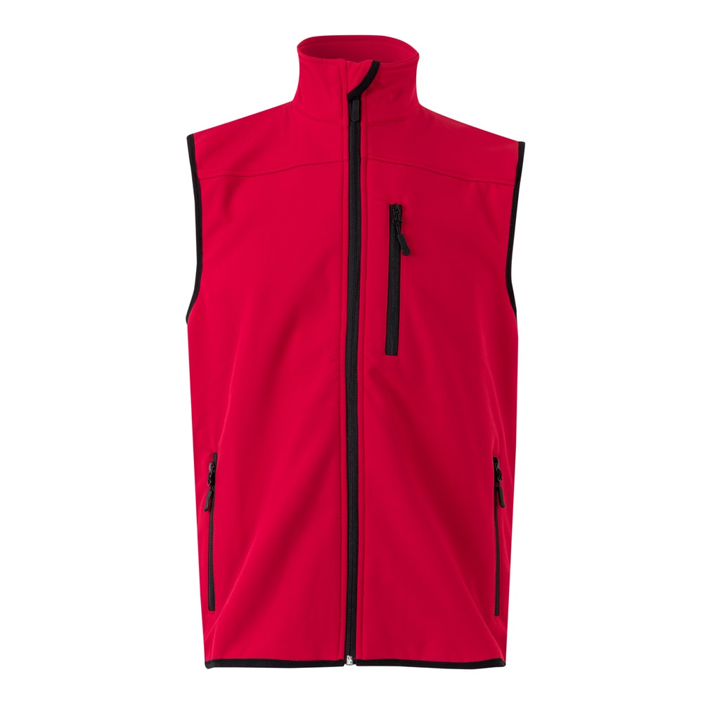 VL VARUNA. Colete soft shell (280g/m²), com forro polar, em poliéster (94%) e elastano (6%)
