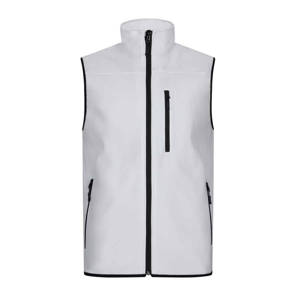 VL VARUNA. Colete soft shell (280g/m²), com forro polar, em poliéster (94%) e elastano (6%)